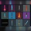 Sabia Pixelizată Fantasy - Pixel Art ( PG-5JAJW0T3UPG ) [photo_03]